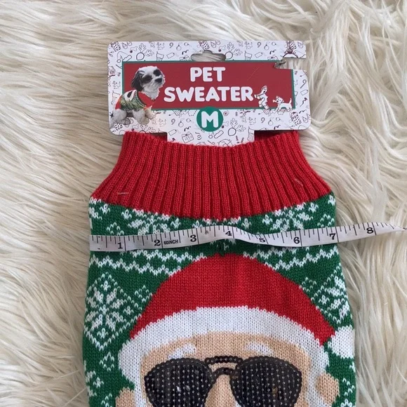 holiday Christmas sweater cool sunglasses Santa ugly Christmas sweater dog cat - Picture 16 of 17